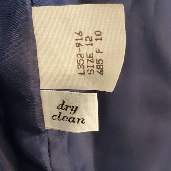 Vintage Pendleton Womens Size 12 Blue‎ Schoolboy Blazer Crest NWT Preppy FLAW - Picture 9 of 10